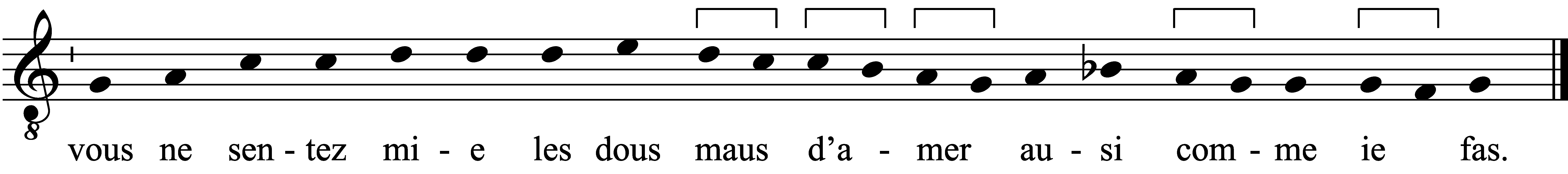 Refrain musical notation